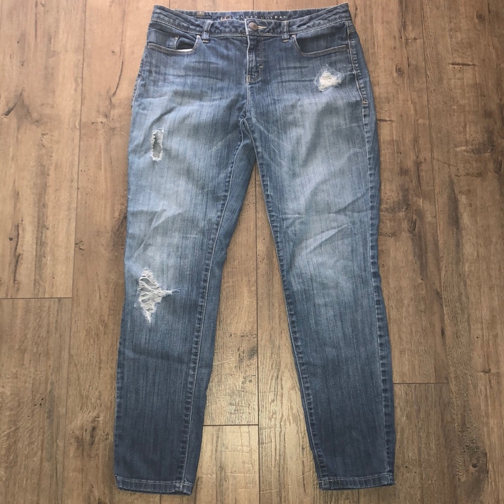 L.C. Lauren Conrad distressed skinny Jean